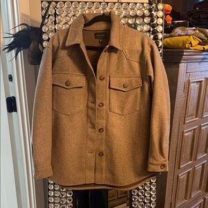 Brown Button-Up Jacket/top